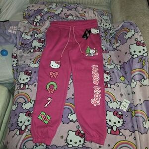 Hello Kitty Pink Joggers with Fun Graphics
